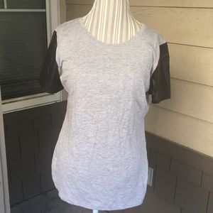 Fabletics Workout Top Black/Gray - Size XXL